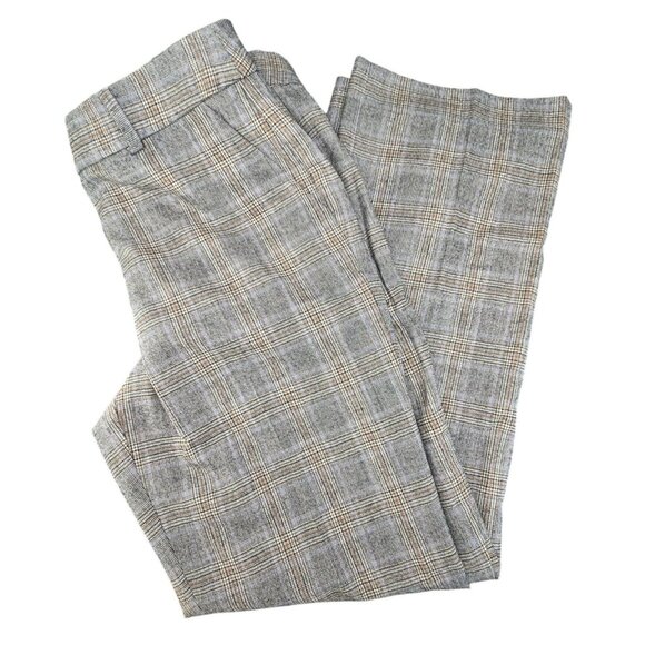 Talbots Pants - Talbots Womens Pants Plaid Wool Blend Trousers Size 6P Gray Brown JJ3908
